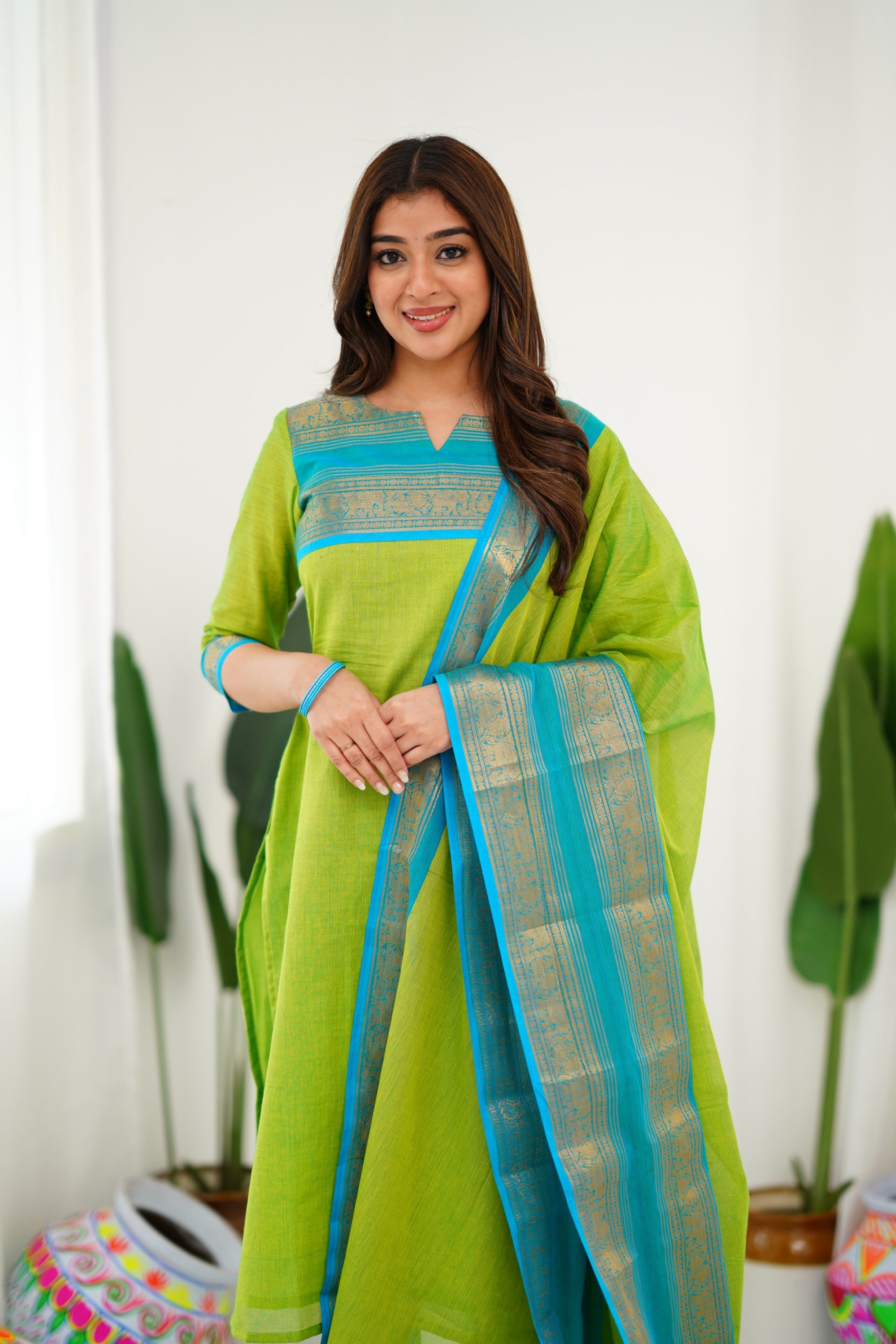 Meera Heavy Jequard Suit Set & Dupatta.