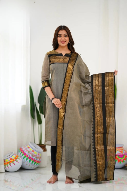 Meera Heavy Jequard Suit Set & Dupatta.