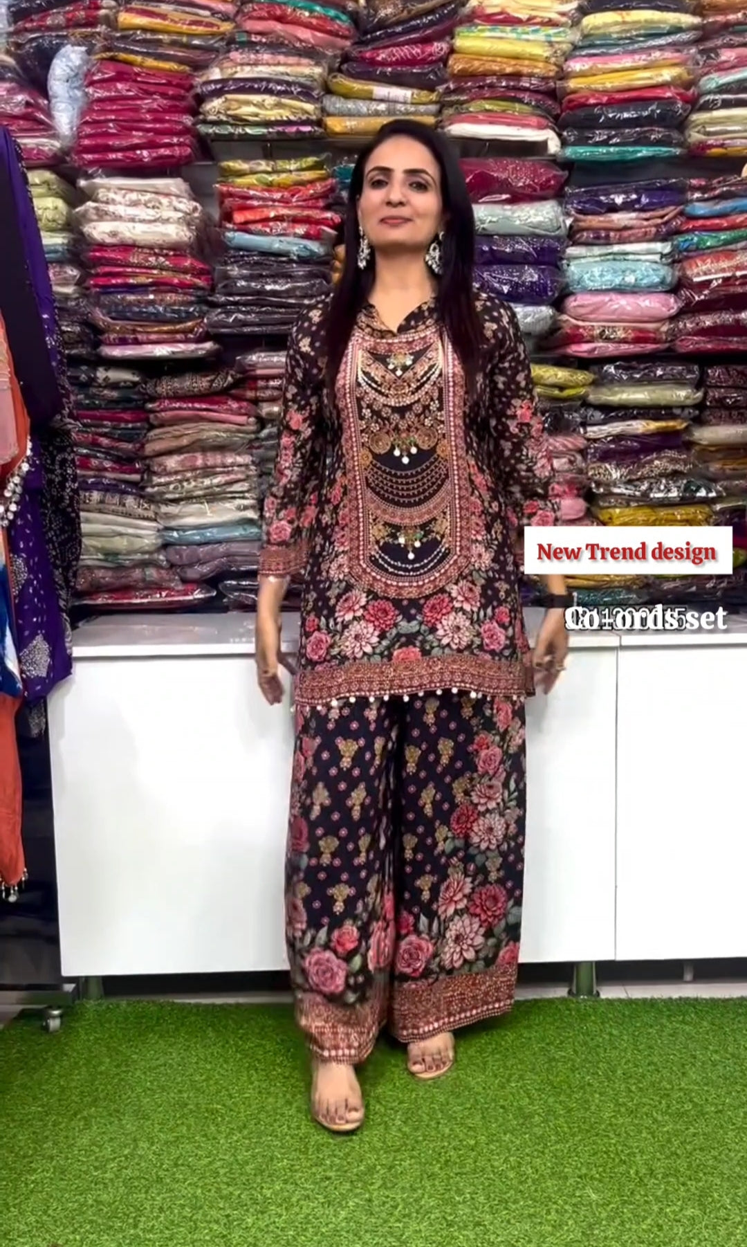 jisora Heavy Fancy Black Co-ords set