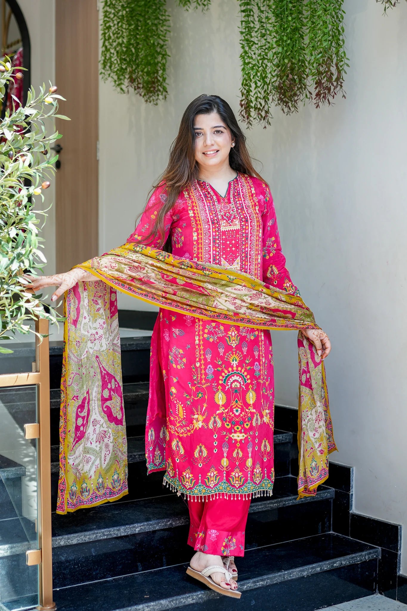 Sitara pink Heavy Fancy Pair with Dupatta set