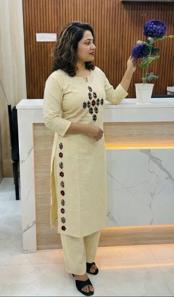 Hexa Pure Khadi Cotton Suit Set for Spring