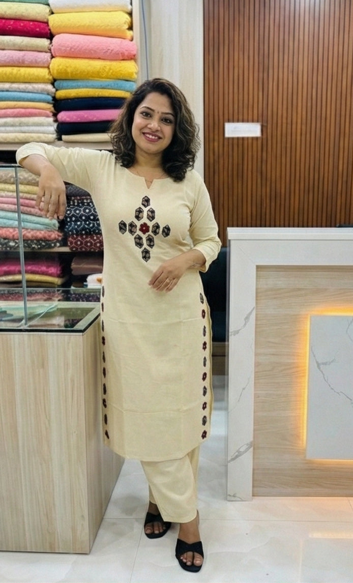 Hexa Pure Khadi Cotton Suit Set for Spring