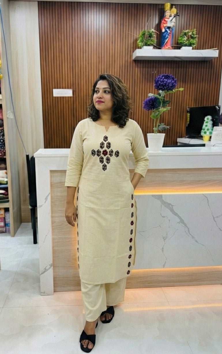 Hexa Pure Khadi Cotton Suit Set for Spring