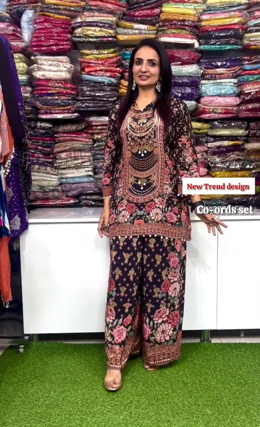 jisora Heavy Fancy Black Co-ords set