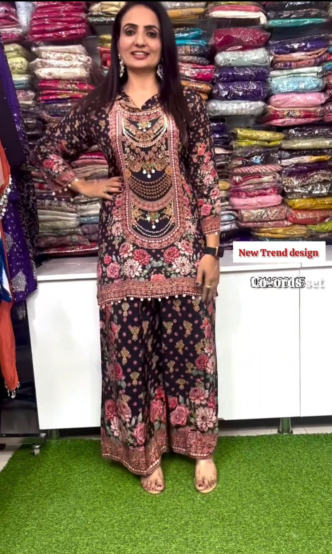 jisora Heavy Fancy Black Co-ords set