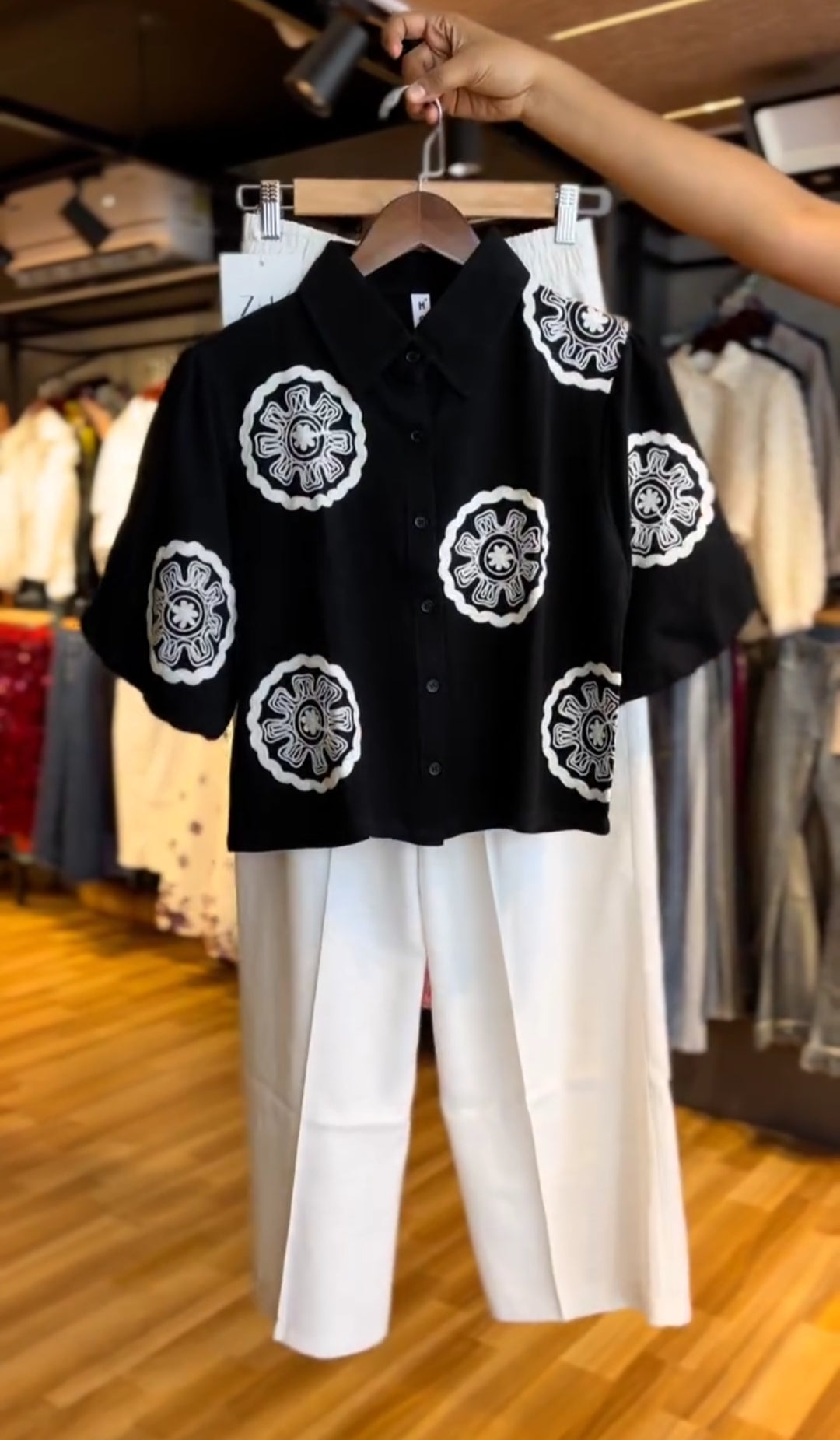 Flowero Fancy Black Shirt & pant for Women