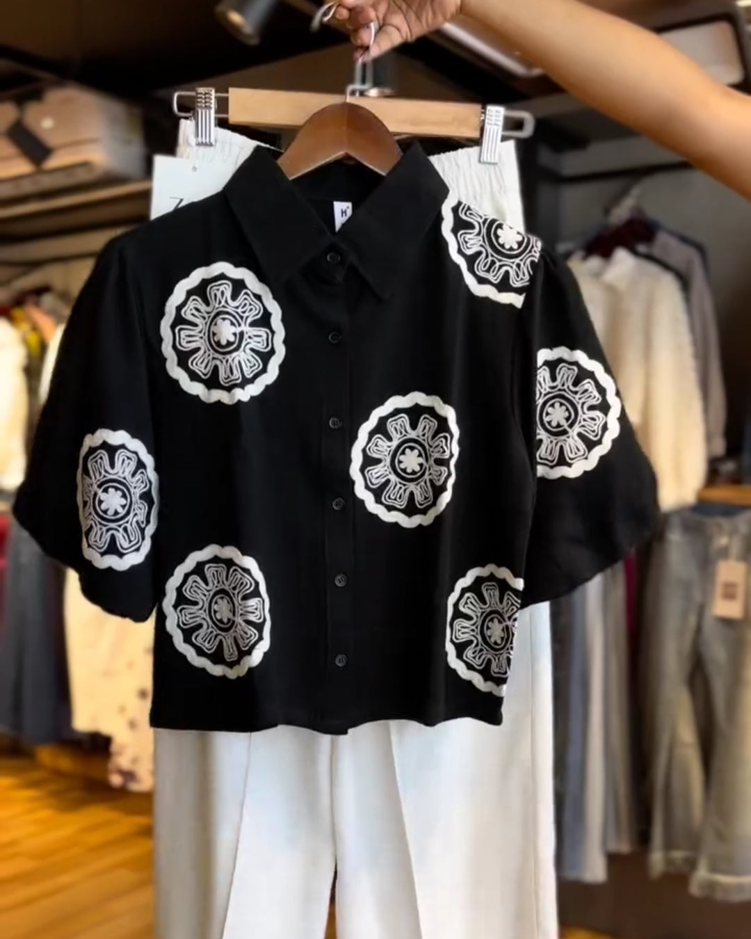 Flowero Fancy Black Shirt & pant for Women