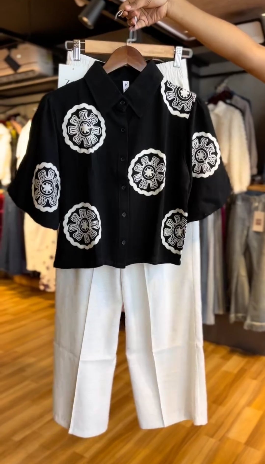 Flowero Fancy Black Shirt & pant for Women