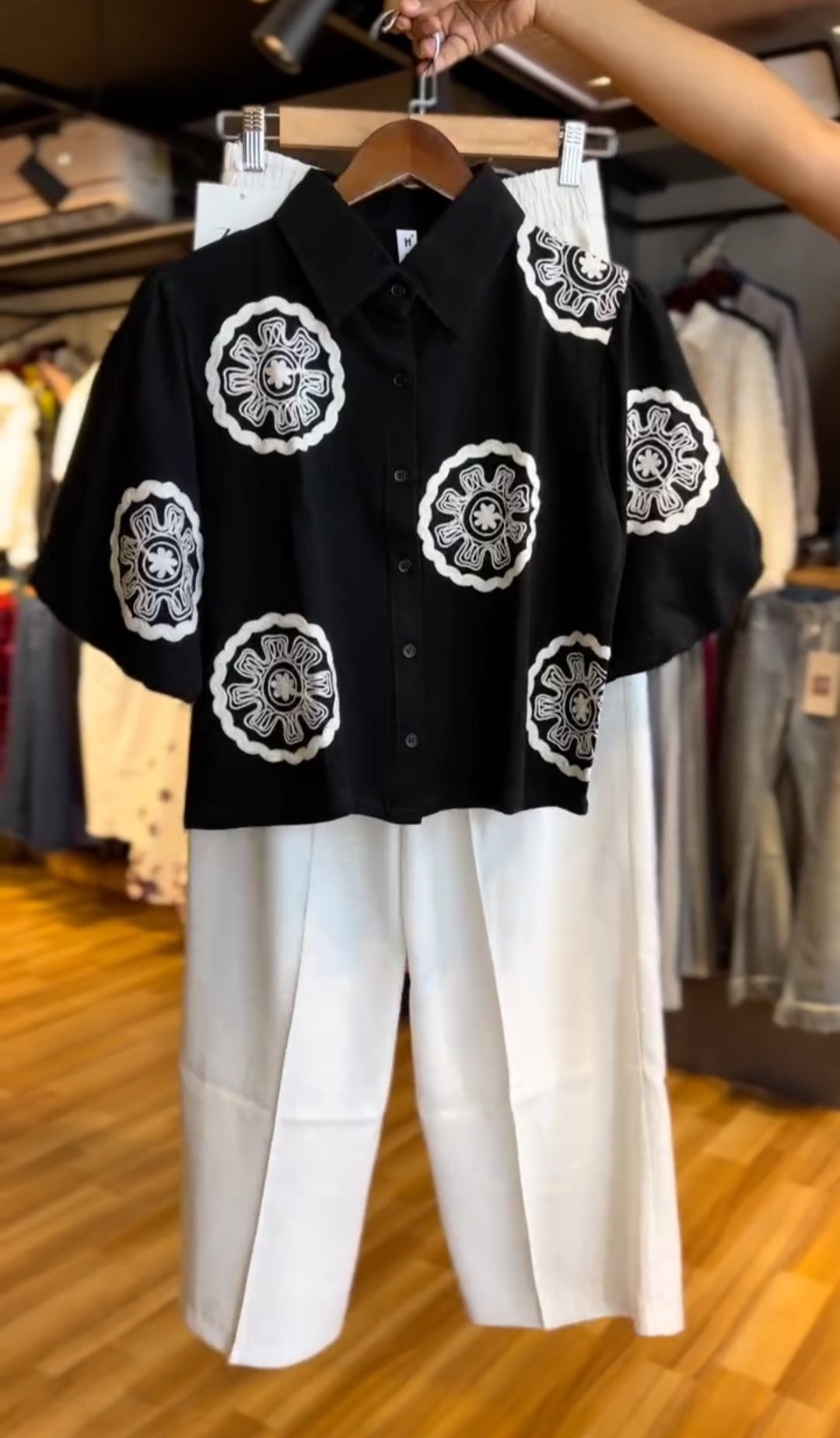 Flowero Fancy Black Shirt & pant for Women