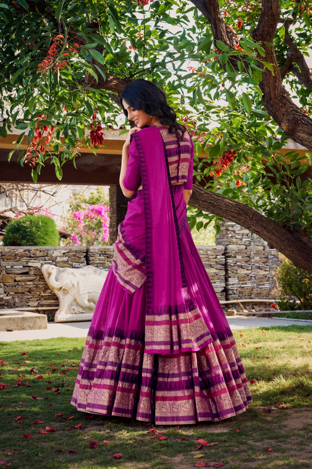 Kanthakala NIRUPA Pure Chanderi Lehenga Set – A Tale of Royal Elegance