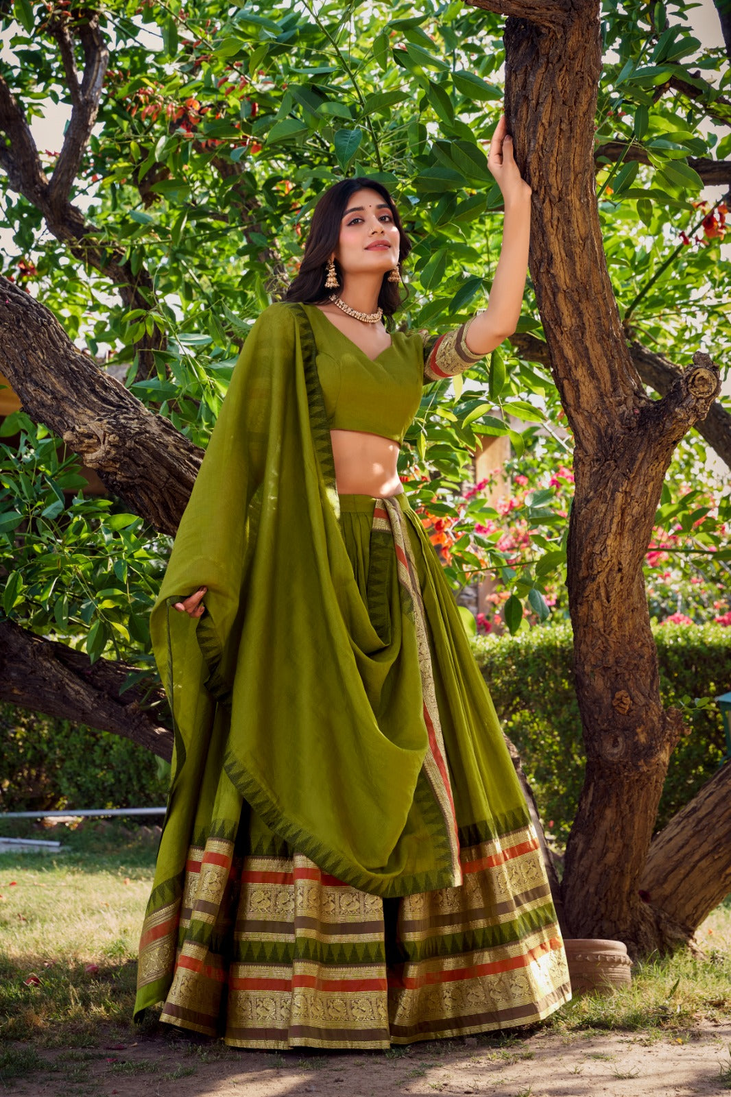 Kanthakala NIRUPA Pure Chanderi Lehenga Set – A Tale of Royal Elegance