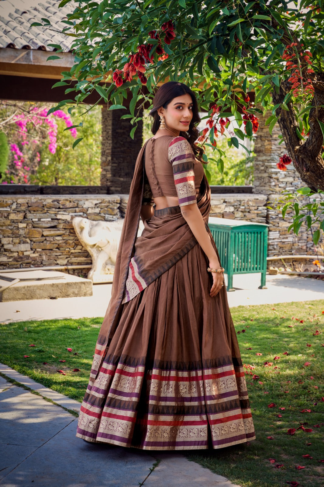 Kanthakala NIRUPA Pure Chanderi Lehenga Set – A Tale of Royal Elegance