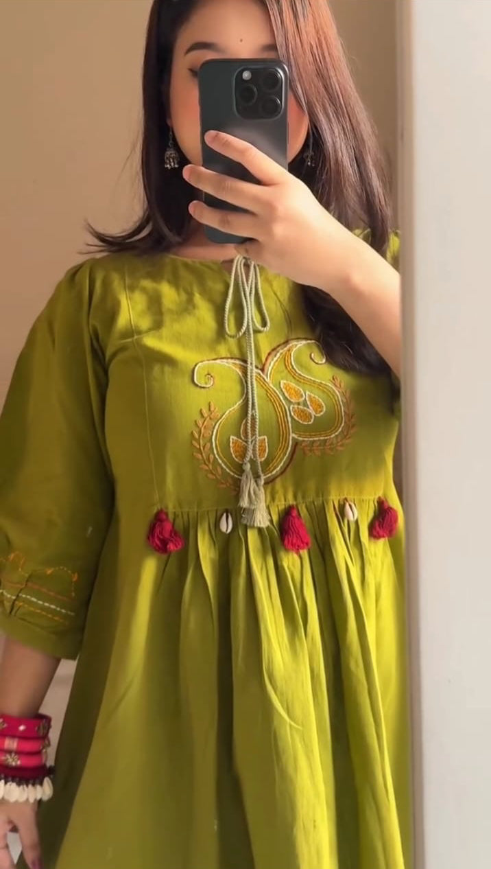Phoolkari hand tread work Summer Special Tunic