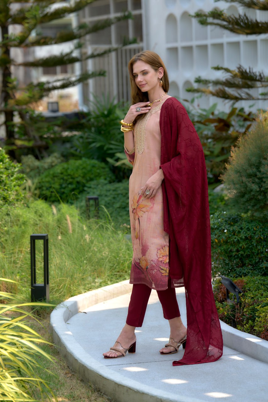 Saffron Rose – A Signature Suit Set by Designer