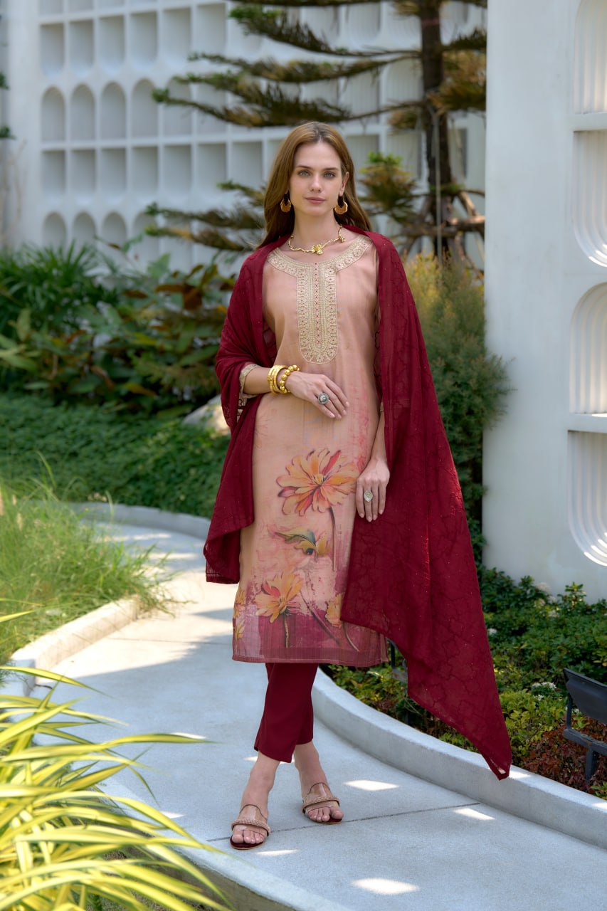 Saffron Rose – A Signature Suit Set by Designer