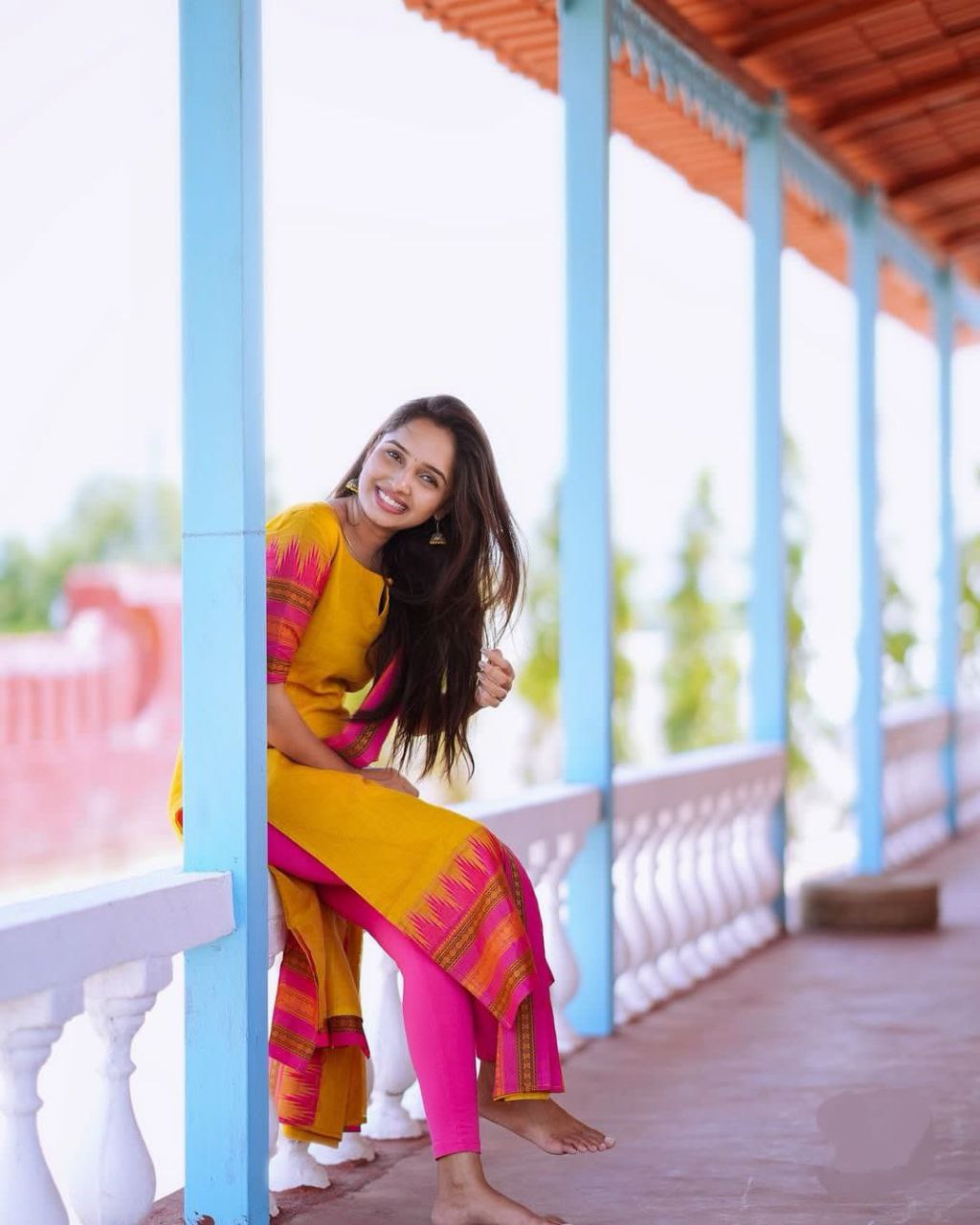 Supper Mustard Yellow Jequard Outfit