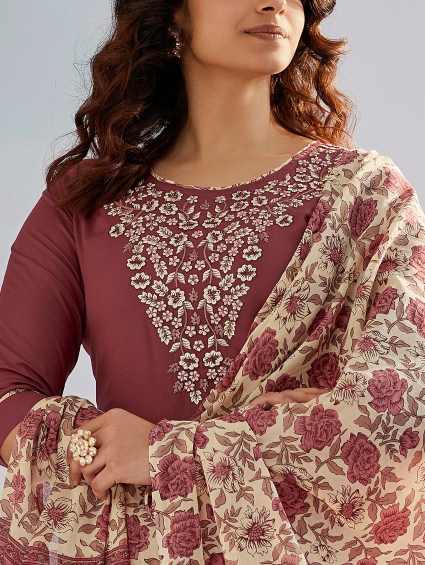 Mauve Rose – A Signature Suit Ensemble by Designer