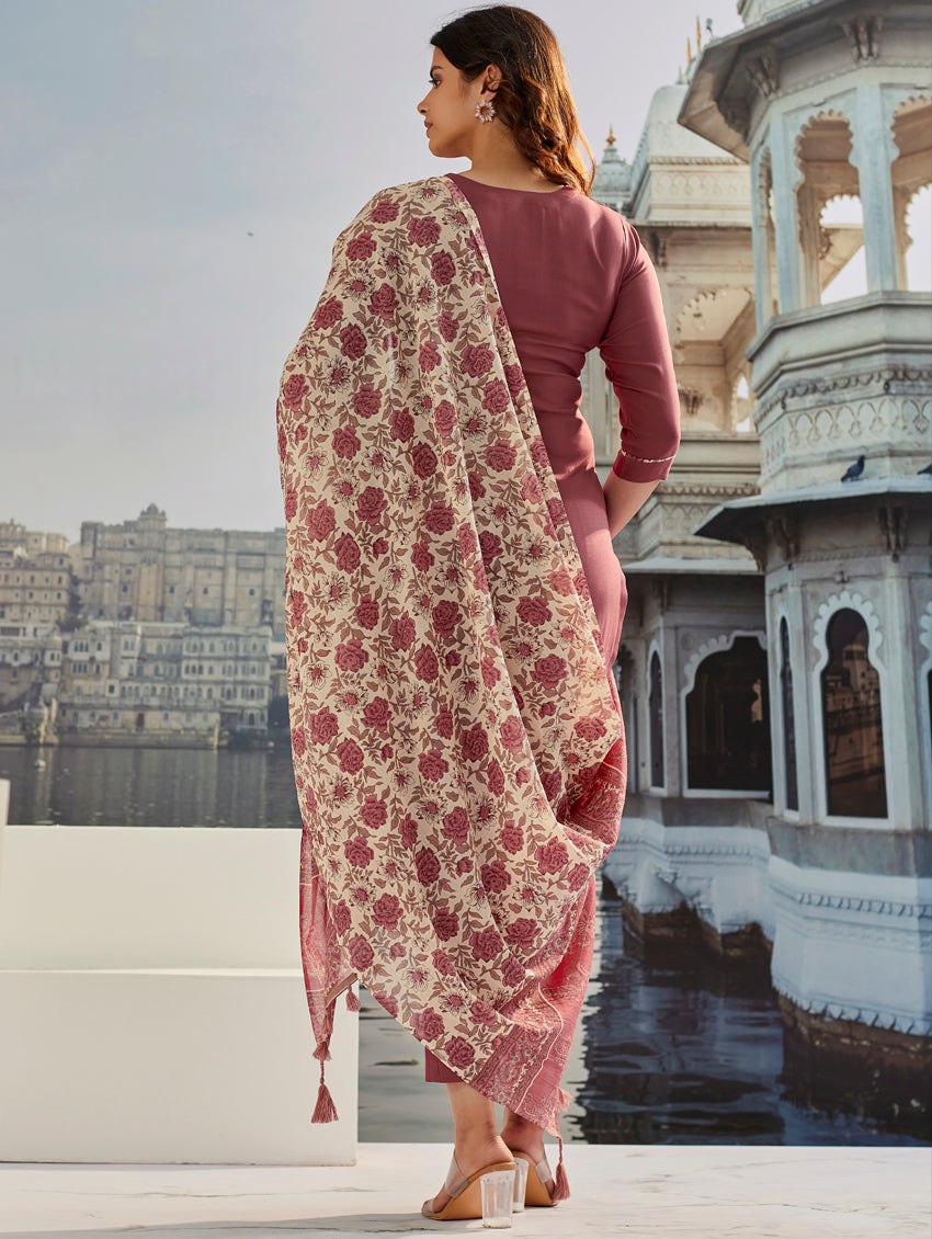 Mauve Rose – A Signature Suit Ensemble by Designer