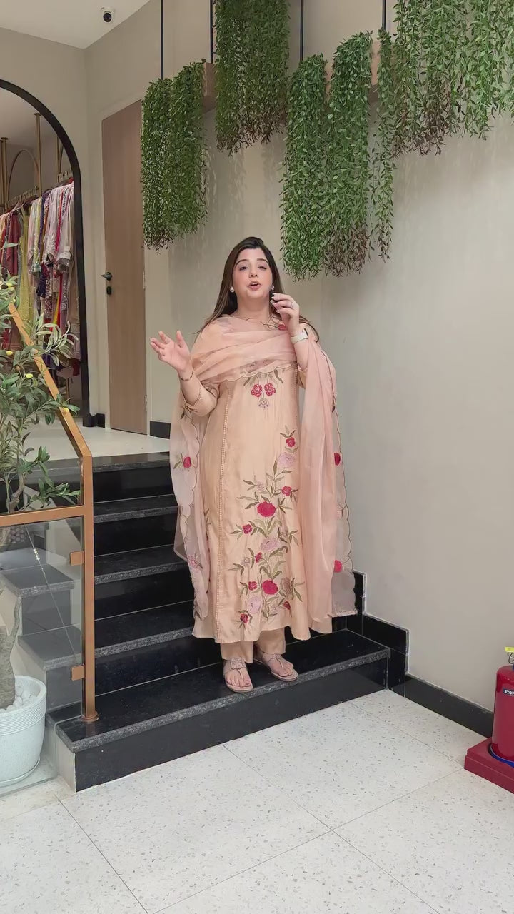 Chhavi Floral Detailing Anarkali Set
