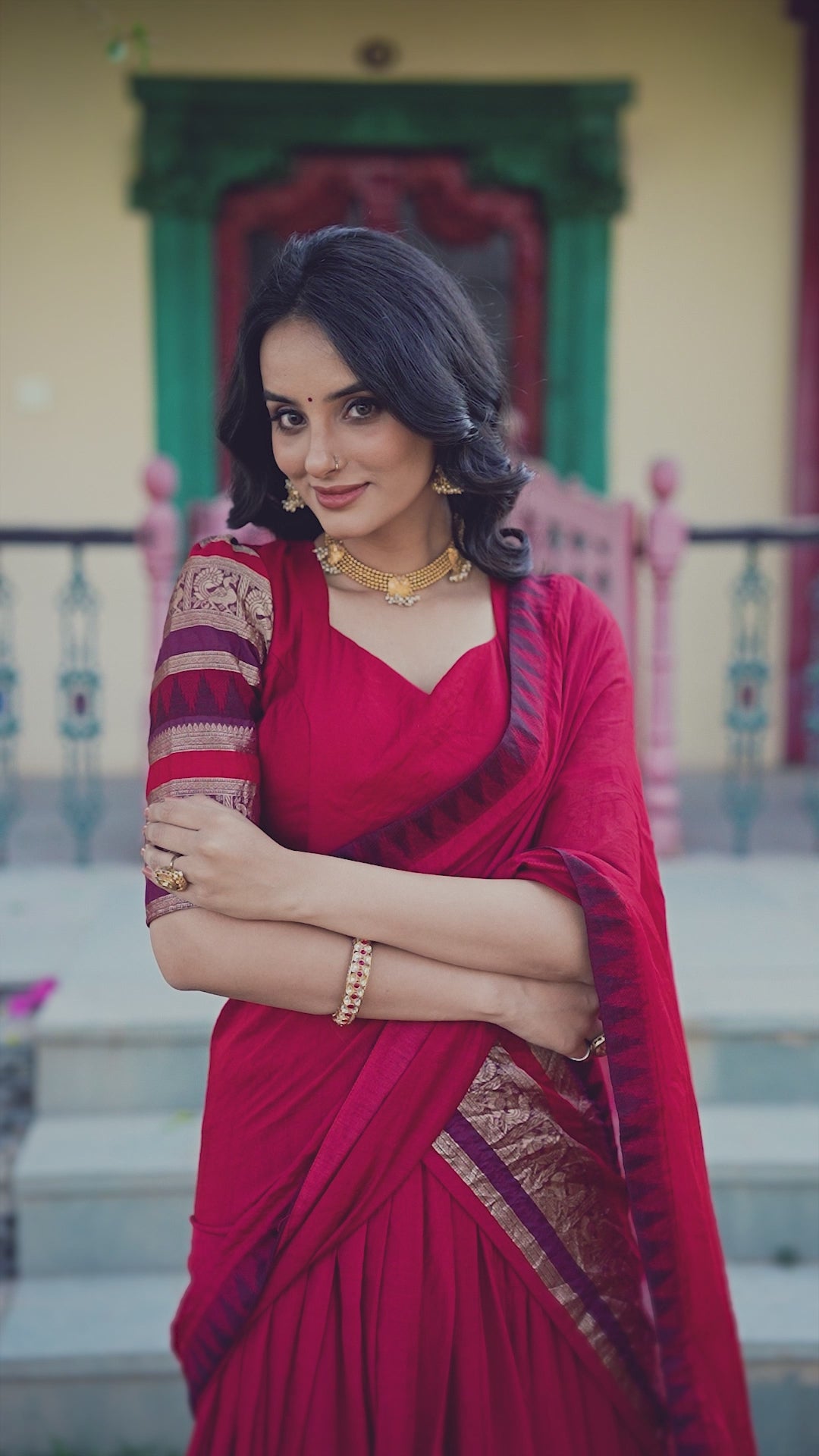 Kanthakala NIRUPA Pure Chanderi Lehenga Set – A Tale of Royal Elegance