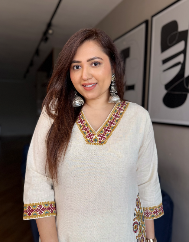 Aabha Pure Khadi Cotton Color Threads work pair set